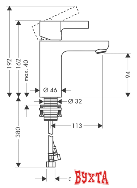 Смеситель Hansgrohe Metris S 31068000 2
