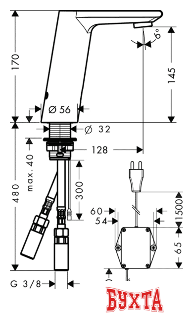 Смеситель Hansgrohe Metris S [31103000] 2