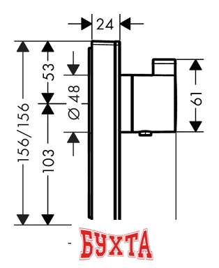 Смеситель Hansgrohe ShowerSelect [15735400] 2