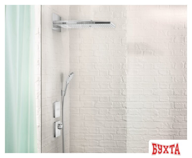 Переключатель режимов Hansgrohe ShowerSelect Glass 15736400 (белый/хром) 2