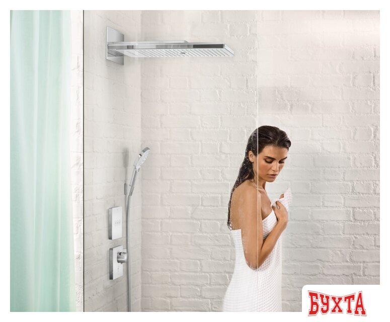 Переключатель режимов Hansgrohe ShowerSelect Glass 15736400 (белый/хром) 3