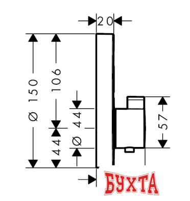 Смеситель Hansgrohe ShowerSelect S [15743000] 4