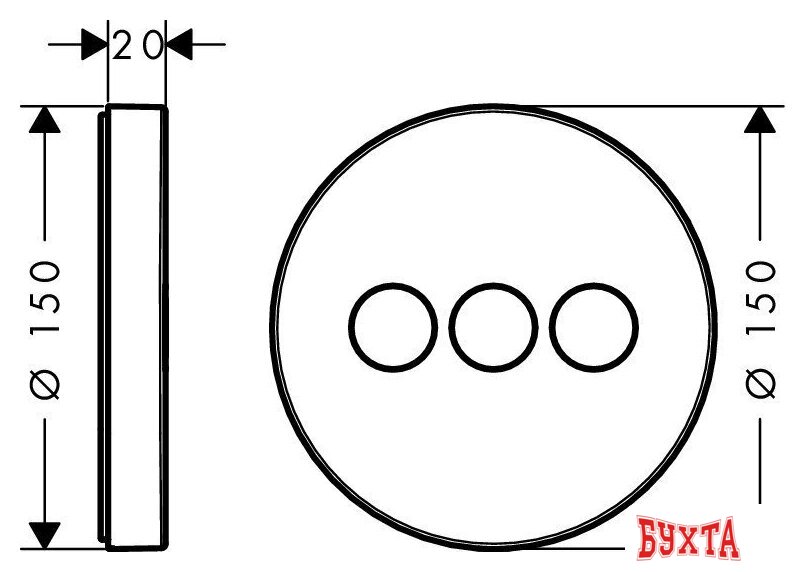 Переключатель режимов Hansgrohe ShowerSelect S 15745000 2