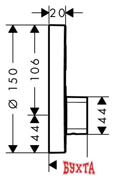 Смеситель Hansgrohe ShowerSelect S 15747000 2