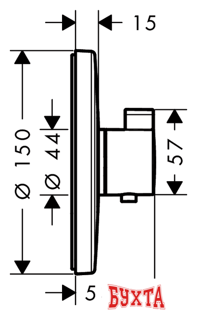Смеситель без скрытого механизма Hansgrohe Ecostat S [15755000] 2