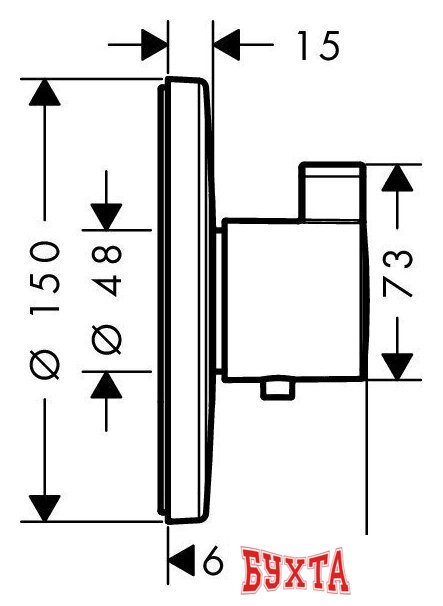 Смеситель Axor Ecostat S Highflow 15756000 2