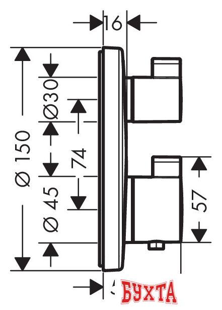 Смеситель Hansgrohe Ecostat S 15758000 4