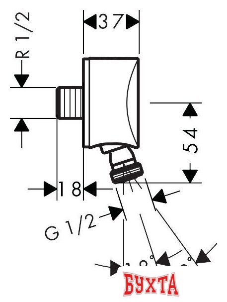 Шланговое подключение Hansgrohe FixFit 27506000 2