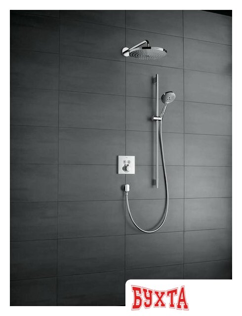 Смеситель Hansgrohe ShowerSelect 15763700 (белый матовый) 2