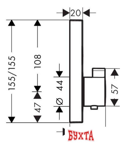 Смеситель Hansgrohe ShowerSelect 15763990 (полированный золотой оптик) 3