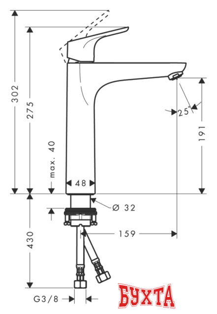 Смеситель Hansgrohe Focus 31518000 2