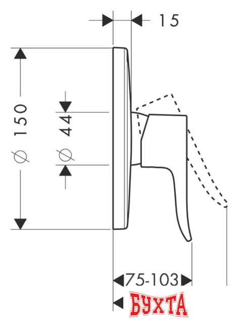 Смеситель Hansgrohe Metris 31685000 2