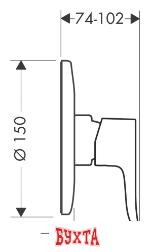 Смеситель без скрытого механизма Hansgrohe Metris 31686000 2