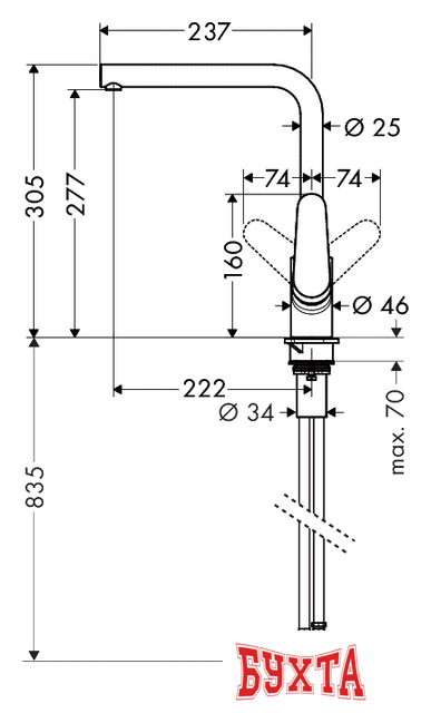 Смеситель Hansgrohe Focus 31817000 2