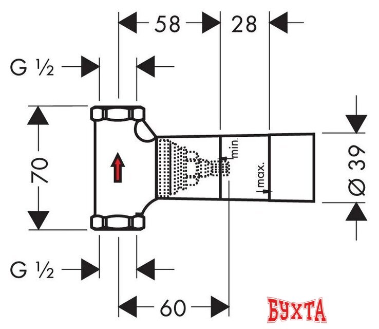 Скрытый механизм Hansgrohe 15974180 2