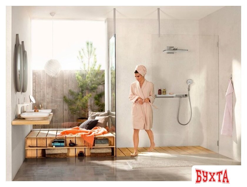 Верхний душ Hansgrohe Rainmaker Select 460 1jet 24003600 (черный/хром) 3