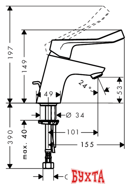 Смеситель Hansgrohe Focus Care 31910000 2