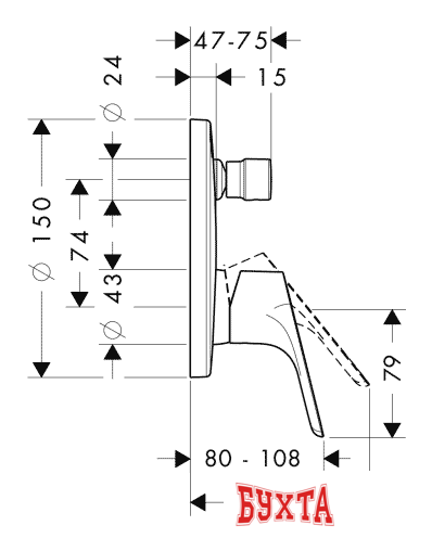Смеситель без скрытого механизма Hansgrohe Focus E2 31945000 2