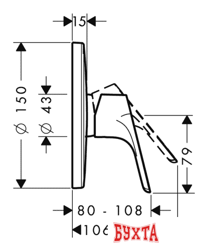 Смеситель без скрытого механизма Hansgrohe Focus E2 31965000 2