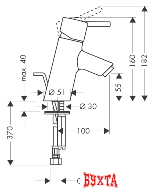 Смеситель Hansgrohe Talis S 32020000 5