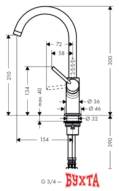 Смеситель Hansgrohe Talis 32082000 2