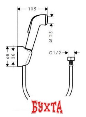 Гигиенический душ Hansgrohe Croma 32122000 3