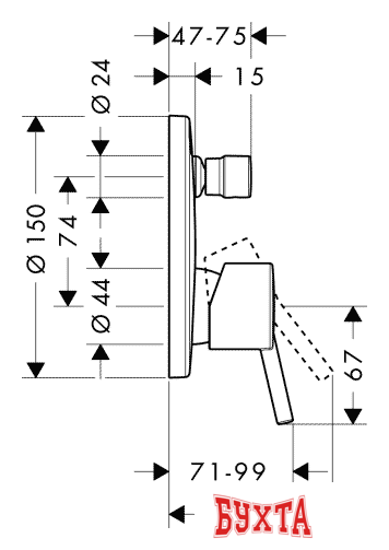 Смеситель без скрытого механизма Hansgrohe Talis S 32475000 2