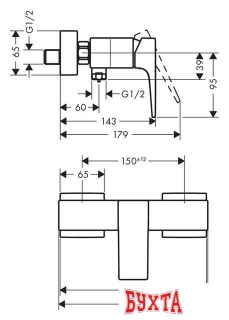 Смеситель Hansgrohe Metropol 32560000 (хром) 2