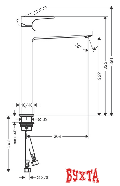 Смеситель Hansgrohe Metropol 32512990 (золотистый) 3