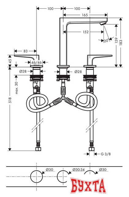Смеситель Hansgrohe Metropol 32515000 2