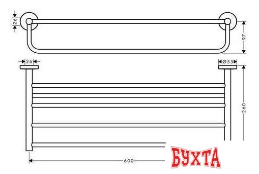 Держатель для полотенца Hansgrohe 41720000 2