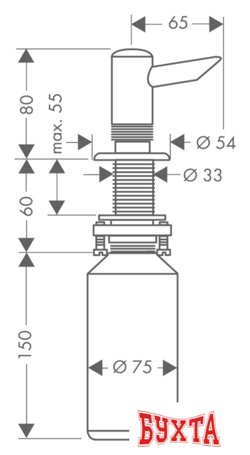 Дозатор для жидкого мыла Hansgrohe 40418000 2