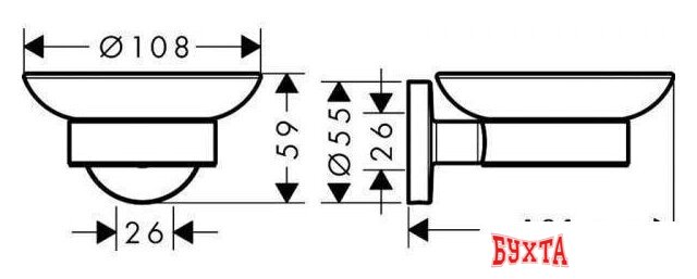 Мыльница Hansgrohe Logis UA 41715000 (хром) 3