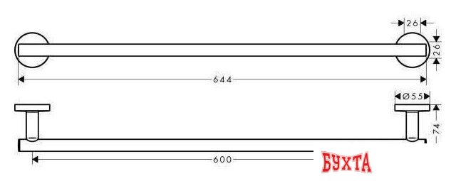 Держатель для полотенца Hansgrohe Logis UA 41716000 2