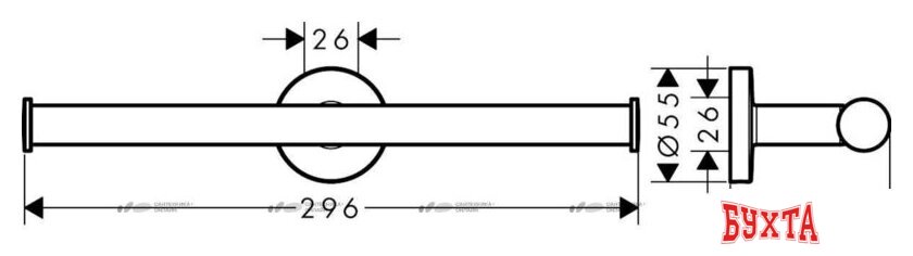 Держатель для туалетной бумаги Hansgrohe Logis UA 41717000 2