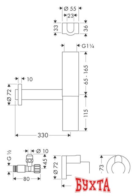 Сифон Hansgrohe Flowstar 52120000 2