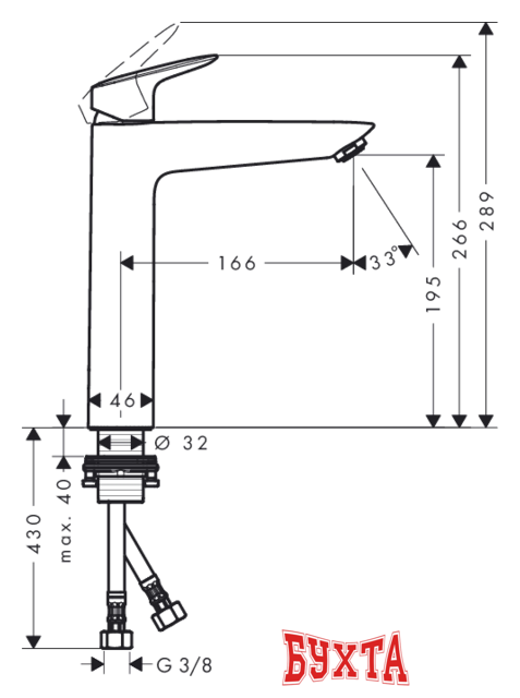 Смеситель Hansgrohe Logis 71091000 2