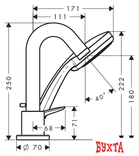 Смеситель Hansgrohe Logis 71313000 2