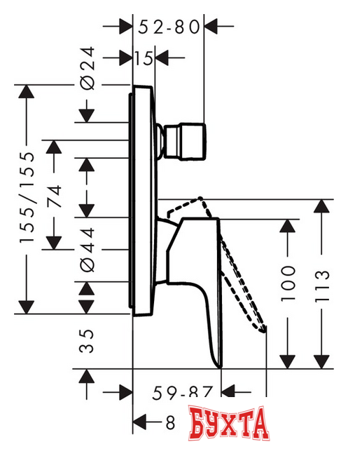 Смеситель Hansgrohe Talis E 71474140 (бронзовый) 2