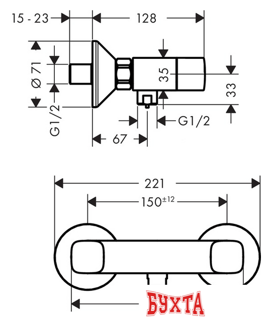 Смеситель Hansgrohe Logis 71263000 2