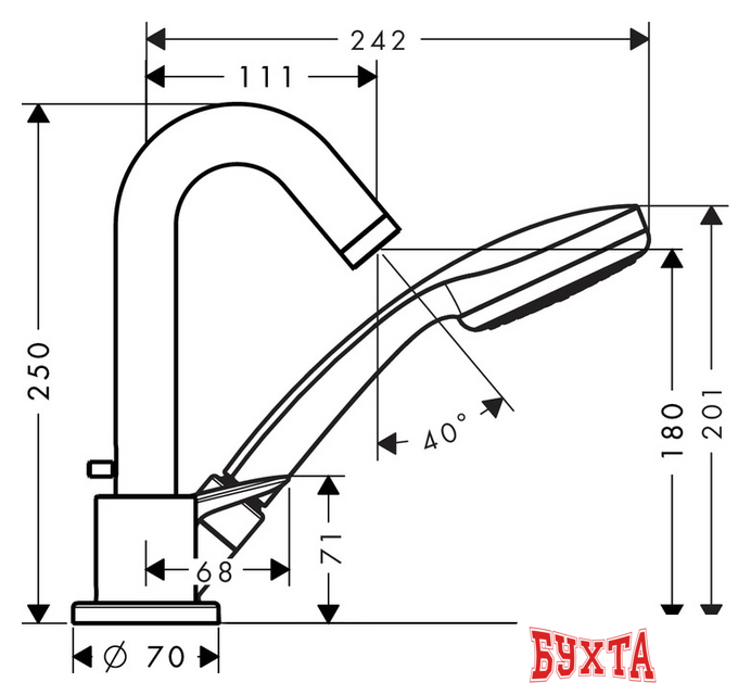 Смеситель Hansgrohe Logis 71310000 2