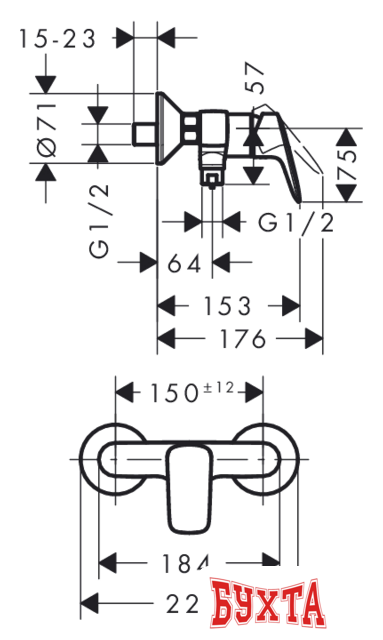 Смеситель Hansgrohe Logis 71600000 2