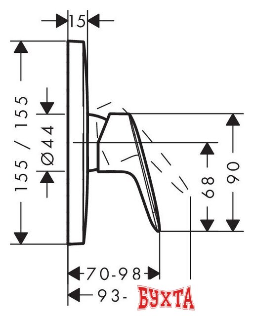 Смеситель без скрытого механизма Hansgrohe Logis [71605000] 3
