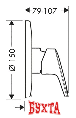 Смеситель без скрытого механизма Hansgrohe Logis 71606000 2