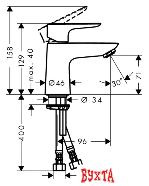 Смеситель Hansgrohe Talis E 71702000 2