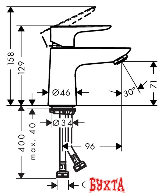 Смеситель Hansgrohe Talis E 71704000 2