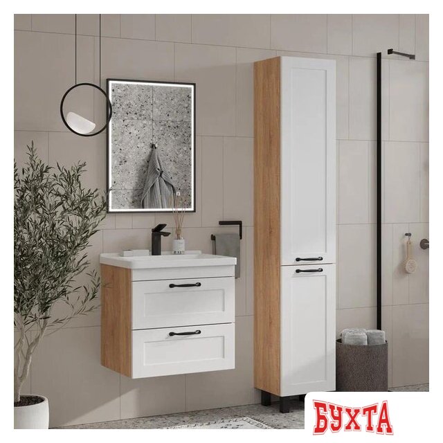 Мебель для ванных комнат EQUIL Шкаф-пенал Lago 35 (напольный) 4