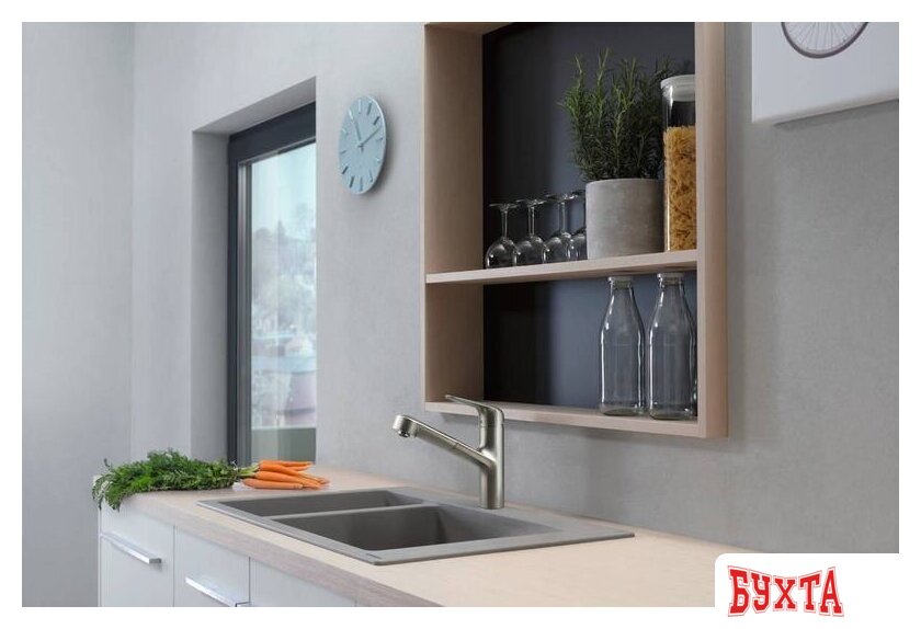 Смеситель Hansgrohe Focus M42 71829000 (стальной) 2