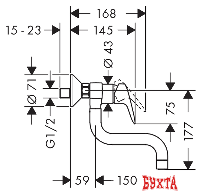 Смеситель Hansgrohe Logis 71836000 2