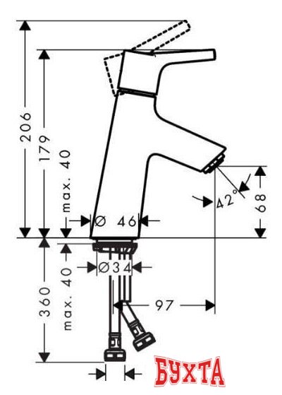 Смеситель Hansgrohe Talis S 72011000 (хром) 4